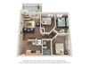 3 Bed 1 Bath 720 sqft